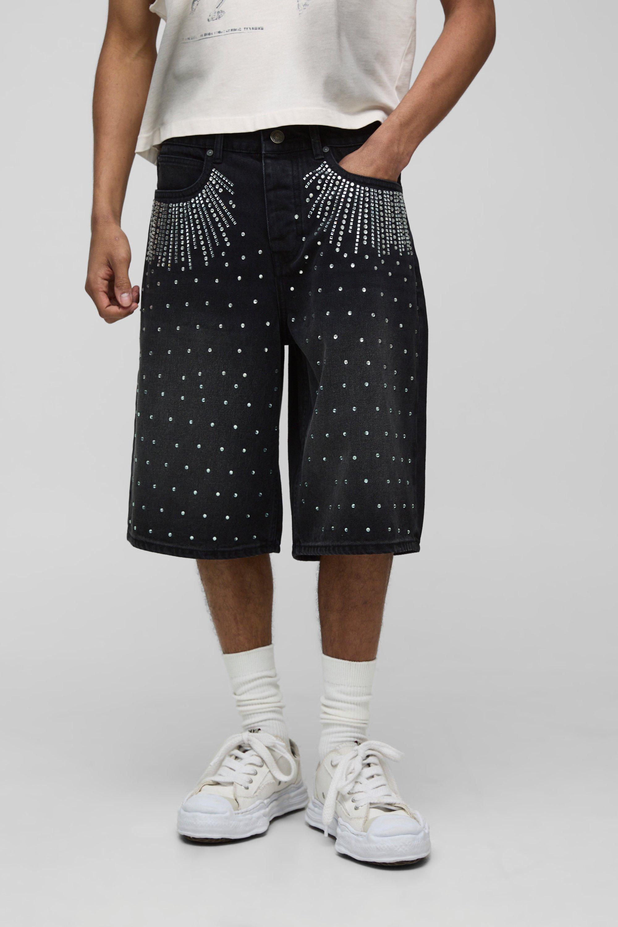 Regular All Over Embellished Jorts